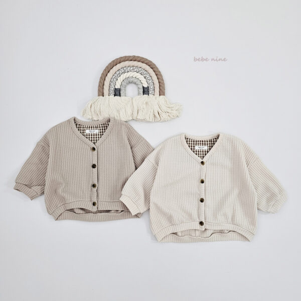 (預購)_Bebenine_秋 華夫格開襟外套