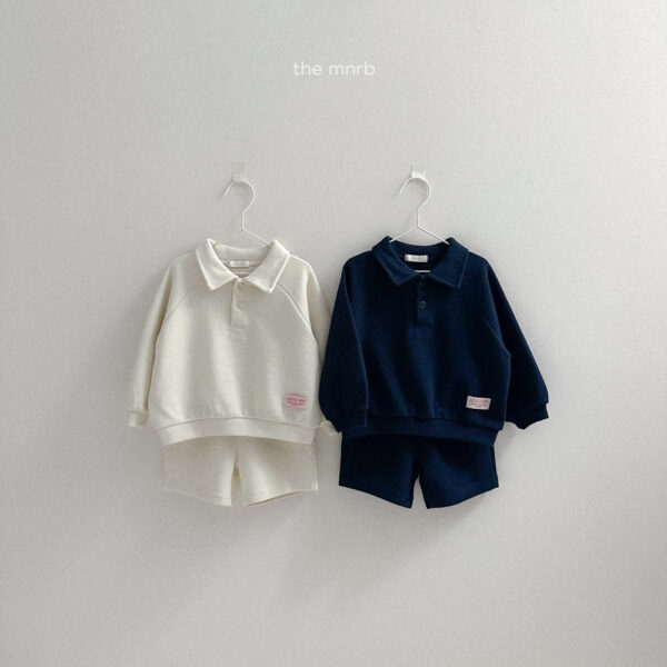 (預購)_Minirobe_秋 羅紋翻領休閒上衣
