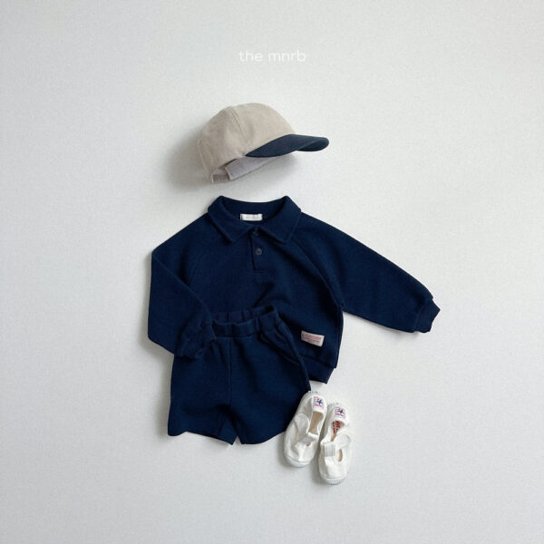 (預購)_Minirobe_秋 羅紋翻領休閒上衣