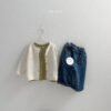 (預購)_Minirobe_秋 奶油華夫格開襟外套