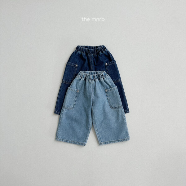 (預購)_Minirobe_秋 側邊口袋牛仔褲