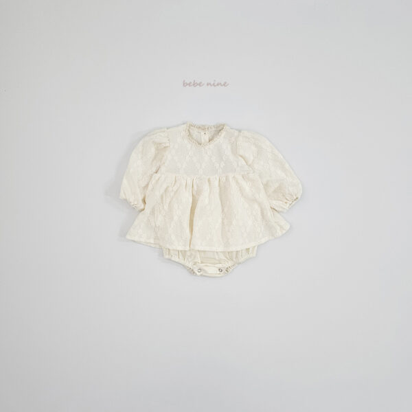 (預購)_Bebenine_秋 蕾絲公主袖包屁衣