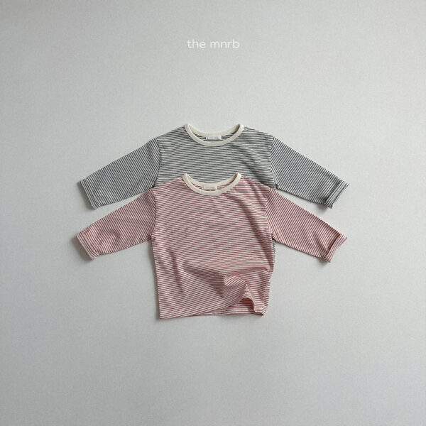 (預購)_Minirobe_秋 細條紋百搭上衣