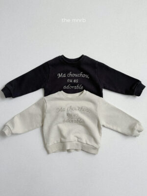 (預購)_Minirobe_秋 英文刺繡上衣