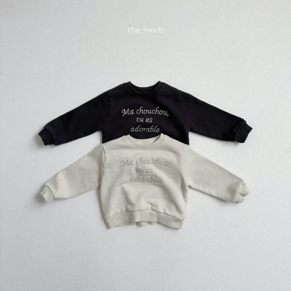 (預購)_Minirobe_秋 英文刺繡上衣